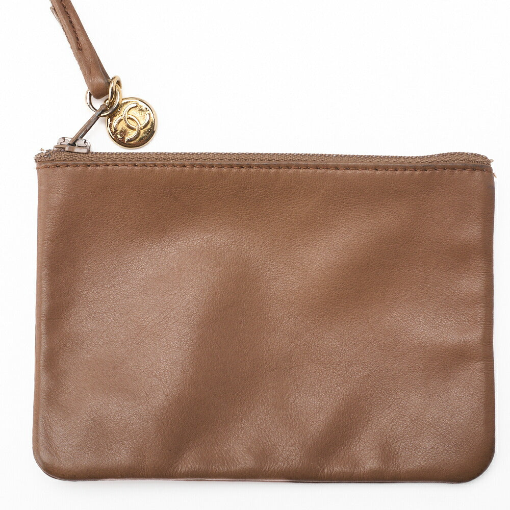Chanel Shoulder Bag Bikorore Coco Charm Lambskin Beige Gold-Tone Hardware Pre-Owned - Vintage La Charme