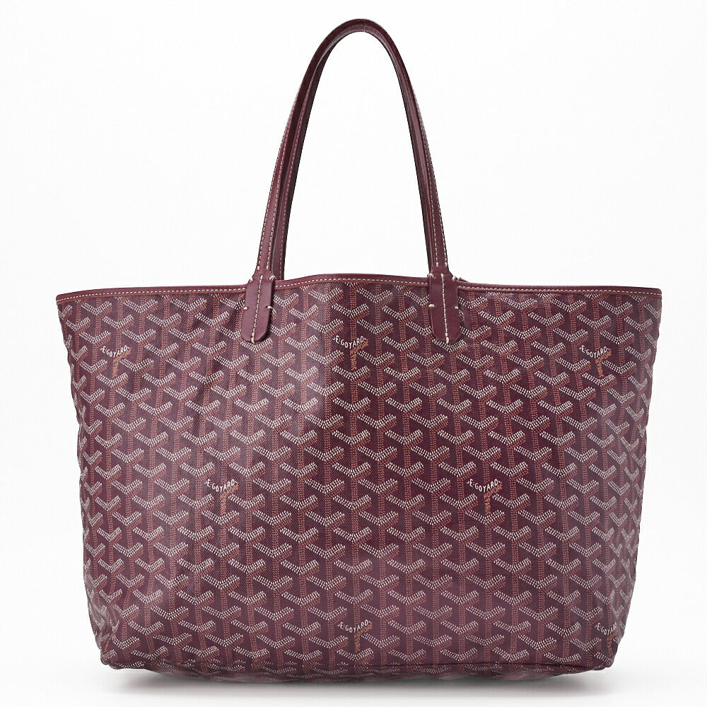 Goyard Saint Louis PM Tote Bag Coated Canvas Bordeaux Silver-Tone Hardware Pre-Owned - Vintage La Charme