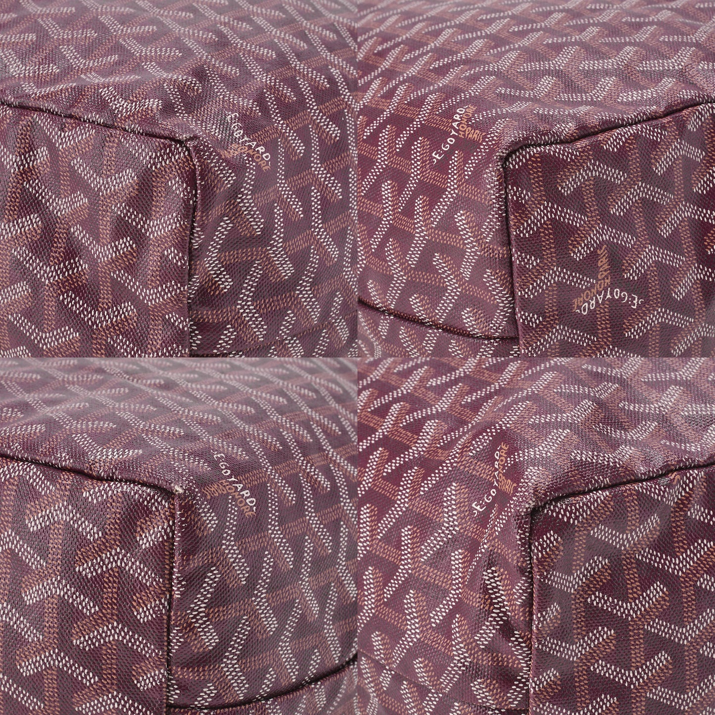 Goyard Saint Louis PM Tote Bag Coated Canvas Bordeaux Silver-Tone Hardware Pre-Owned - Vintage La Charme