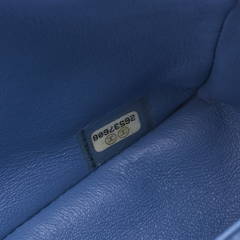 CHANEL Shoulder Bag Matelasse Denim Blue Single Flap Turn Lock Silver-Tone Hardware Pre-Owned - Vintage La Charme