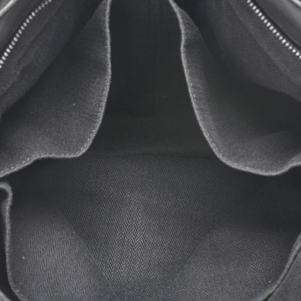 HERMES Caravan Horizontal MM 2WAY Tote Bag Vodelma Black Silver-Tone Hardware Pre-Owned - Vintage La Charme