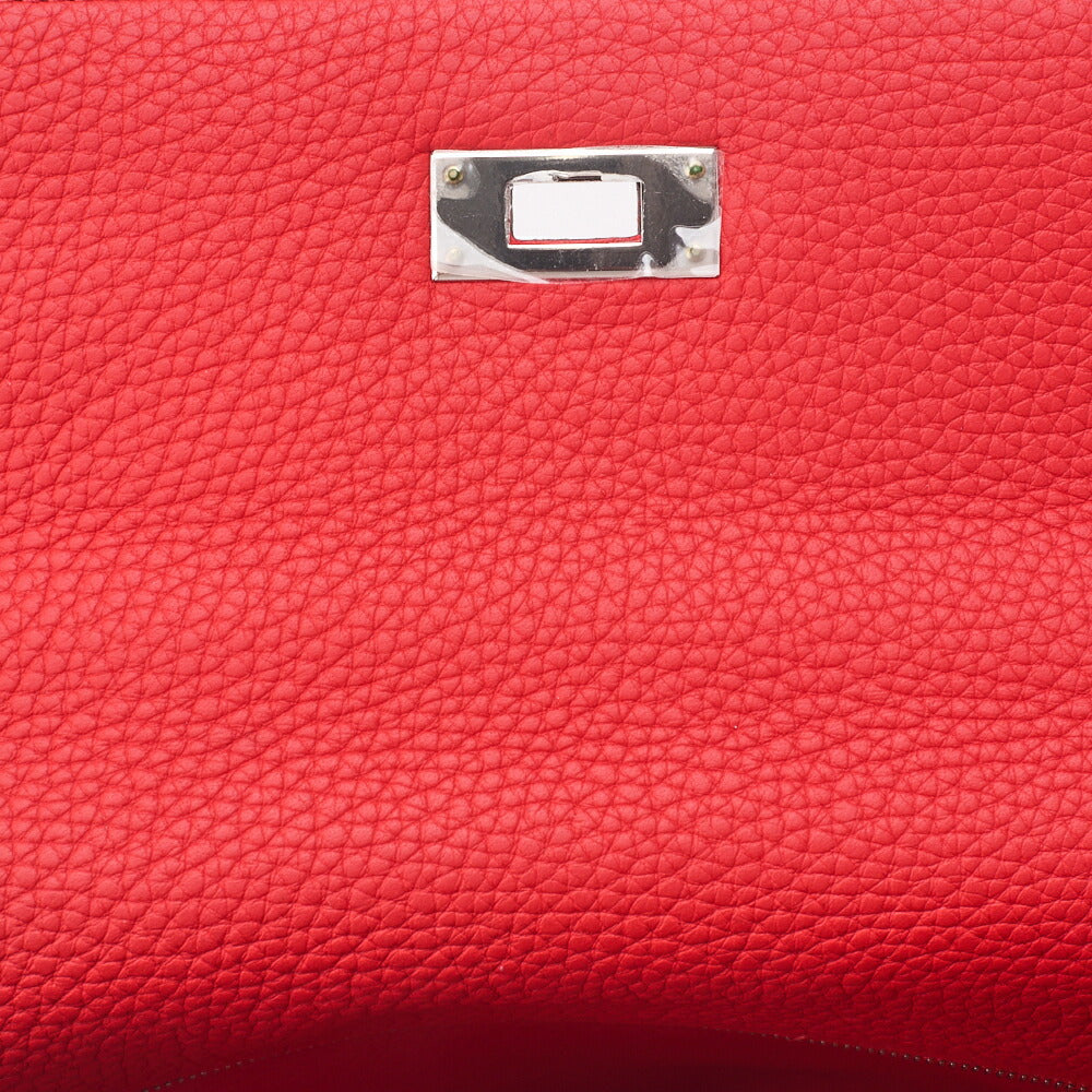 HERMES Kelly 35 2WAY Handbag Tryon Clemence Bougainvillea Silver-Tone Hardware Pre-Owned - Vintage La Charme