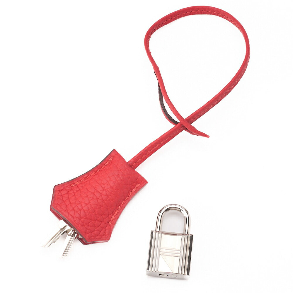 HERMES Kelly 35 2WAY Handbag Tryon Clemence Bougainvillea Silver-Tone Hardware Pre-Owned - Vintage La Charme