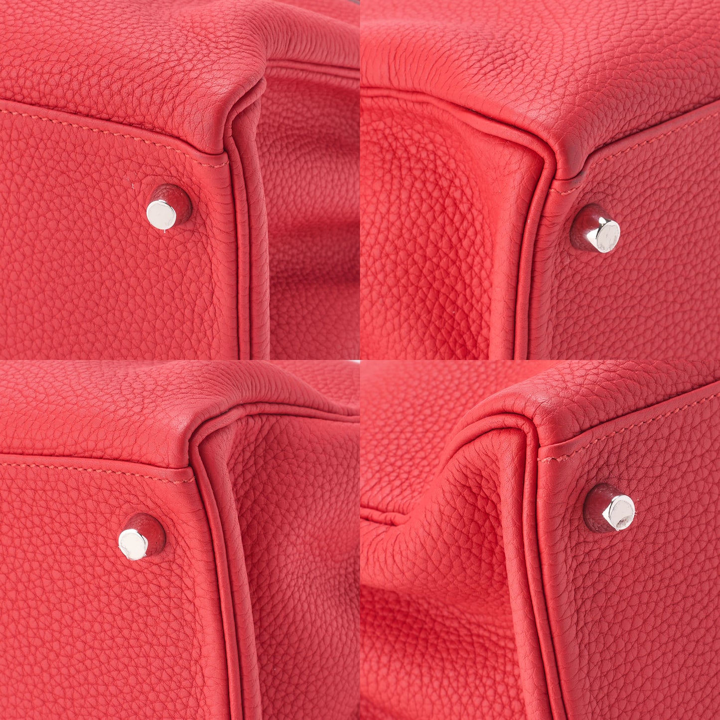 HERMES Kelly 35 2WAY Handbag Tryon Clemence Bougainvillea Silver-Tone Hardware Pre-Owned - Vintage La Charme