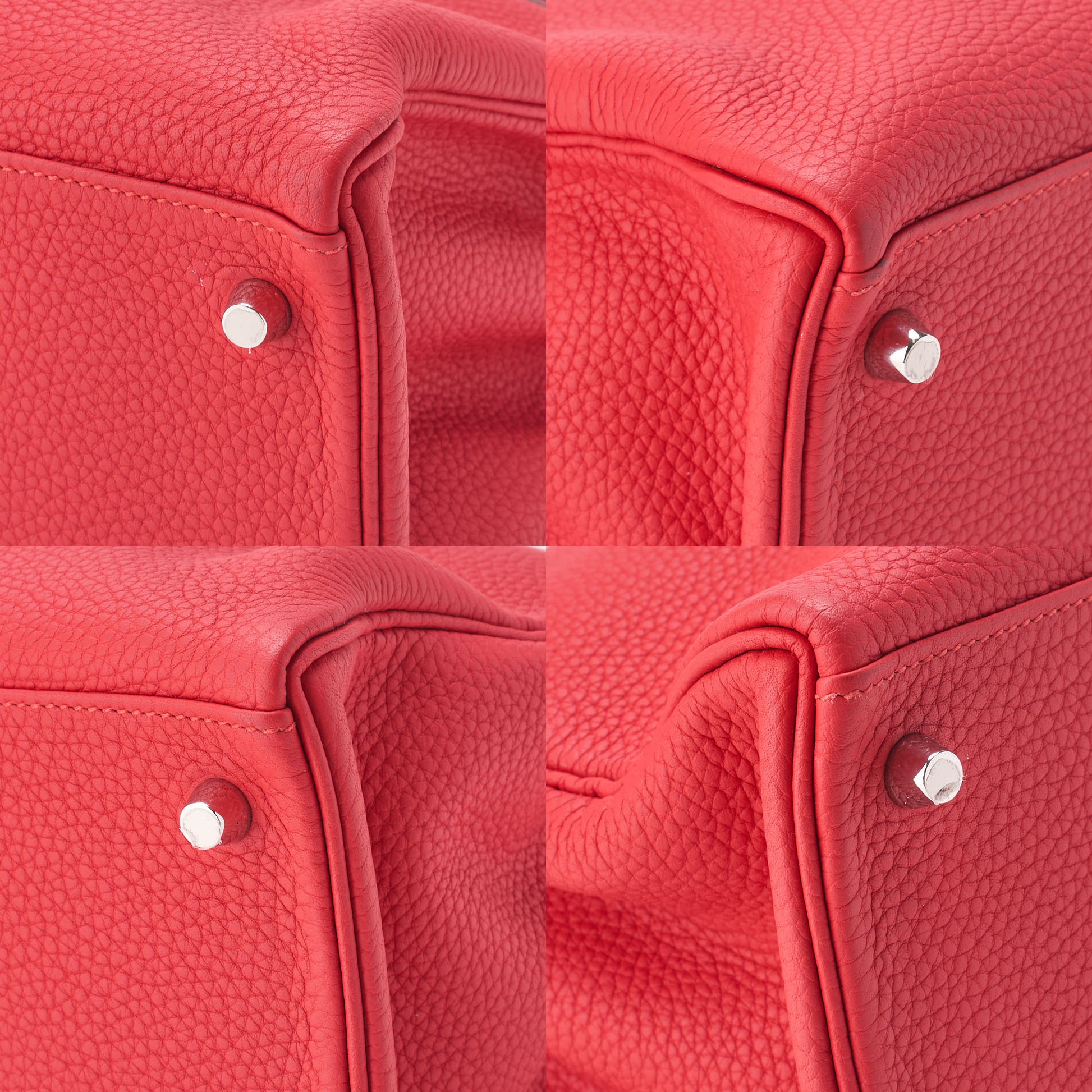 HERMES Kelly 35 2WAY Handbag Tryon Clemence Bougainvillea Silver-Tone Hardware Pre-Owned - Vintage La Charme