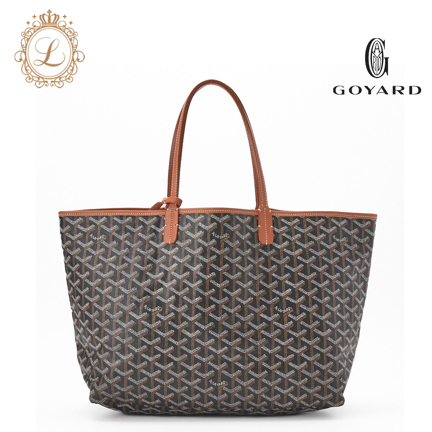 Goyard Saint Louis PM Tote Bag, Coated Canvas, Black, Silver-Tone Hardware, Pre-Owned - Vintage La Charme