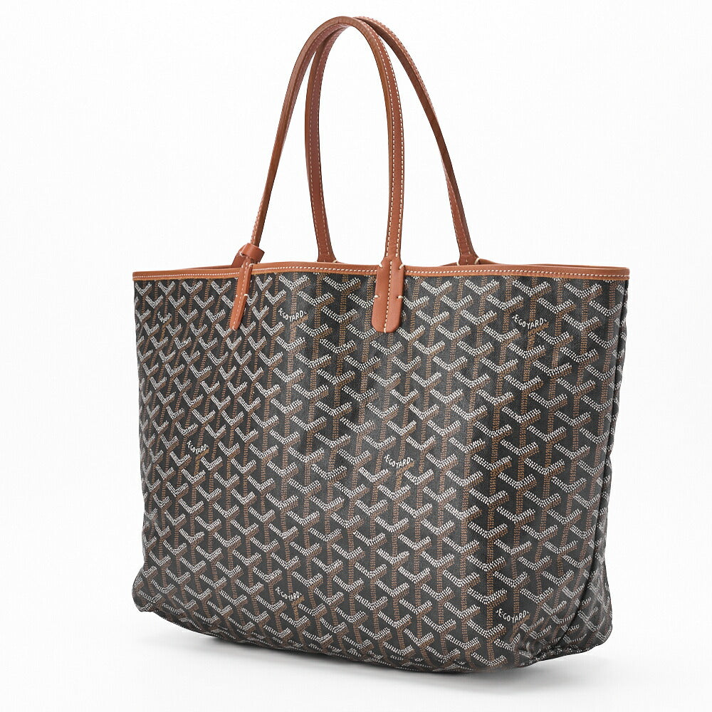 Goyard Saint Louis PM Tote Bag, Coated Canvas, Black, Silver-Tone Hardware, Pre-Owned - Vintage La Charme