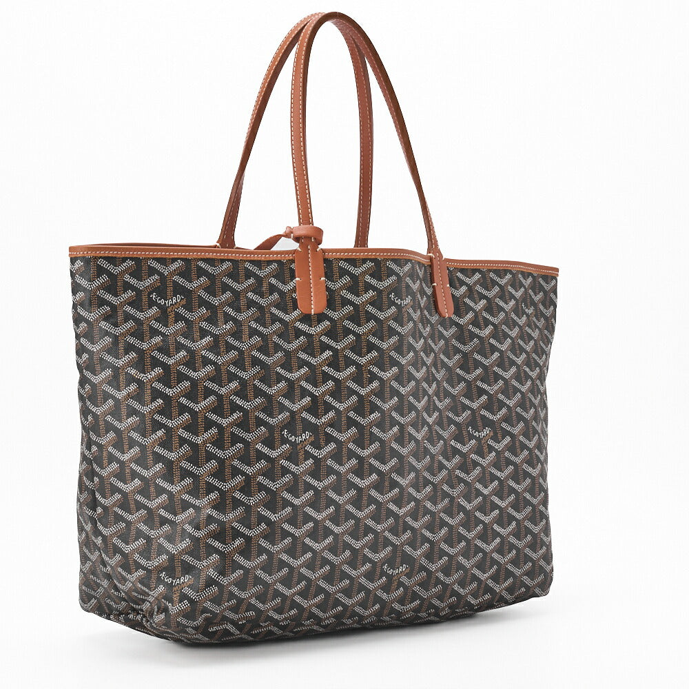 Goyard Saint Louis PM Tote Bag, Coated Canvas, Black, Silver-Tone Hardware, Pre-Owned - Vintage La Charme