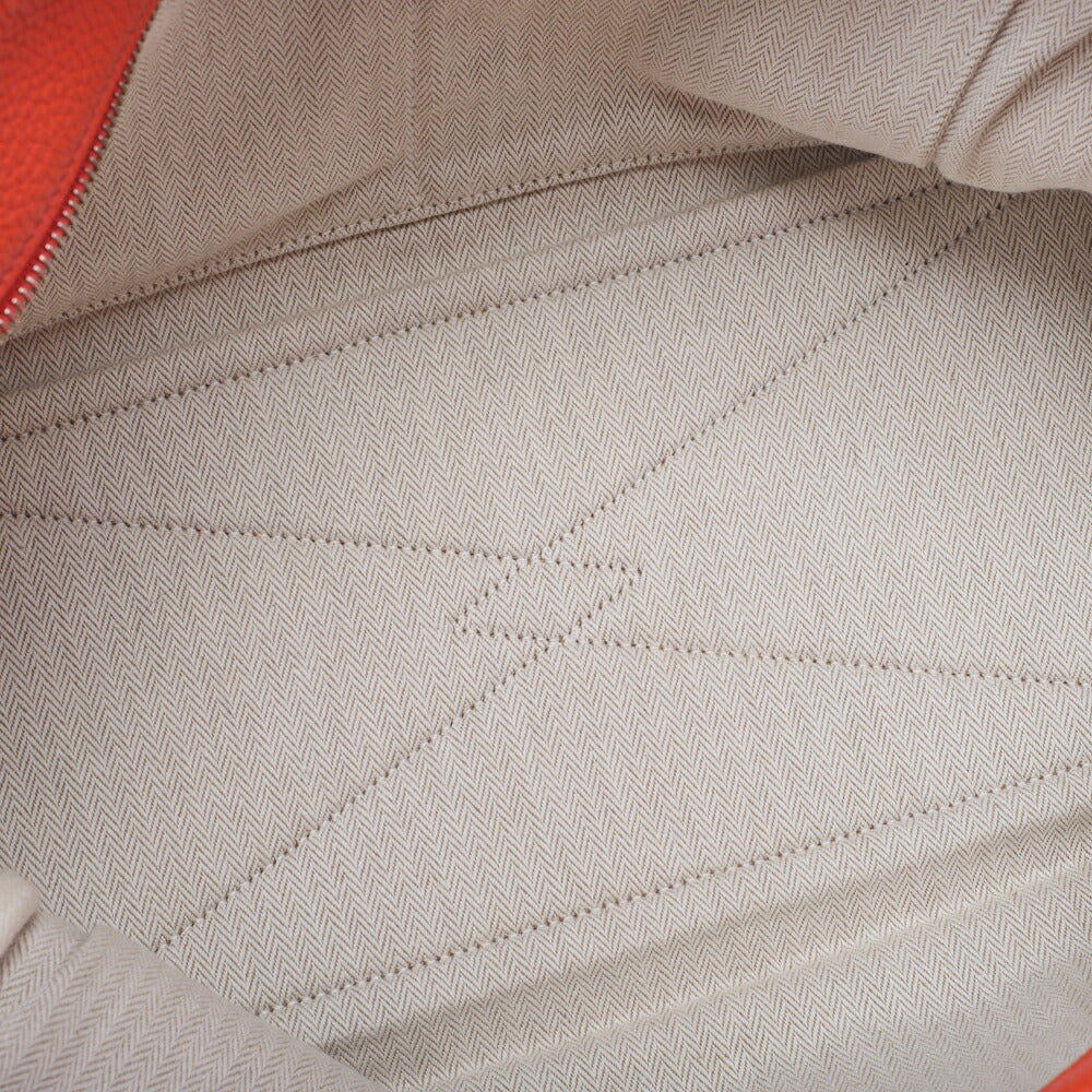 HERMES Victoria 35 Tote Bag Tryon Clemence Rouge Pivoine Silver-Tone Hardware Pre-Owned - Vintage La Charme