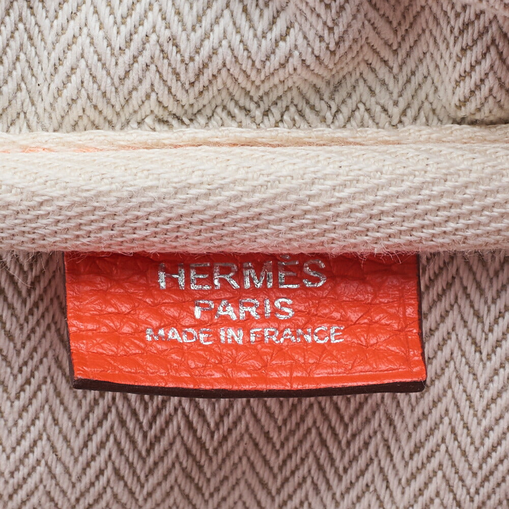 HERMES Victoria 35 Tote Bag Tryon Clemence Rouge Pivoine Silver-Tone Hardware Pre-Owned - Vintage La Charme
