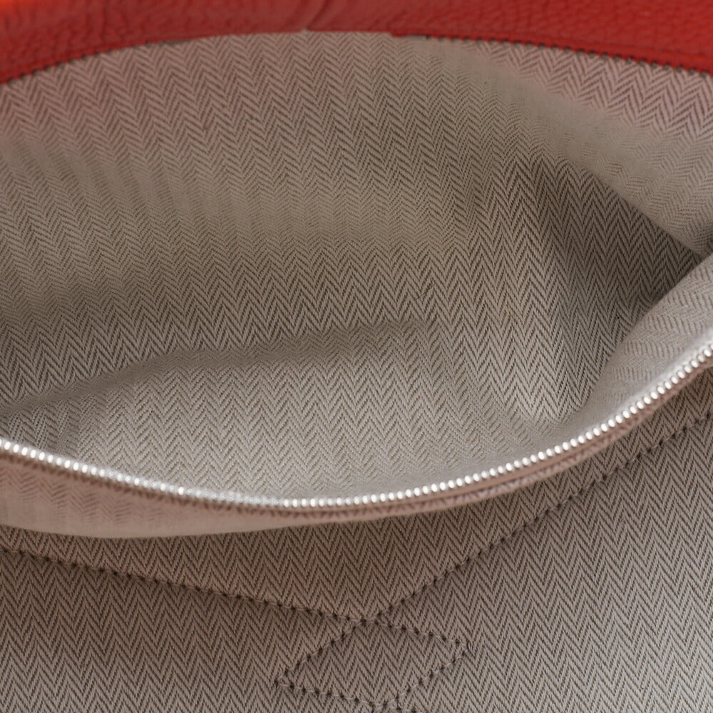 HERMES Victoria 35 Tote Bag Tryon Clemence Rouge Pivoine Silver-Tone Hardware Pre-Owned - Vintage La Charme