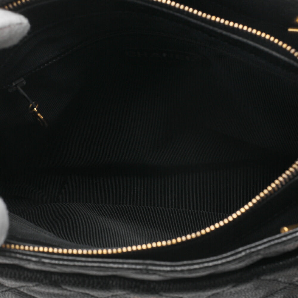CHANEL Shoulder Bag, Matelasse, Caviar Skin, Black, Gold-Tone Hardware, Pre-Owned - Vintage La Charme