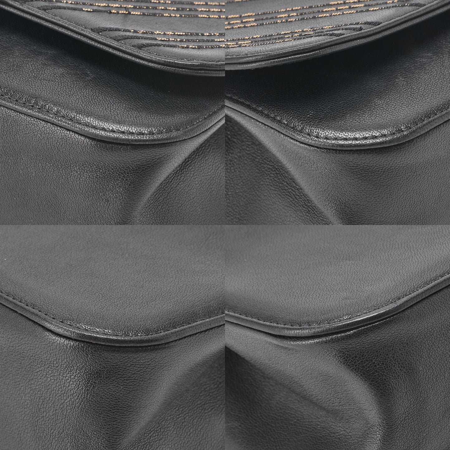 Chanel Shoulder Bag, V Stitch, Chain Shoulder, Lambskin, Black, Gold-Tone Hardware, Pre-Owned - Vintage La Charme
