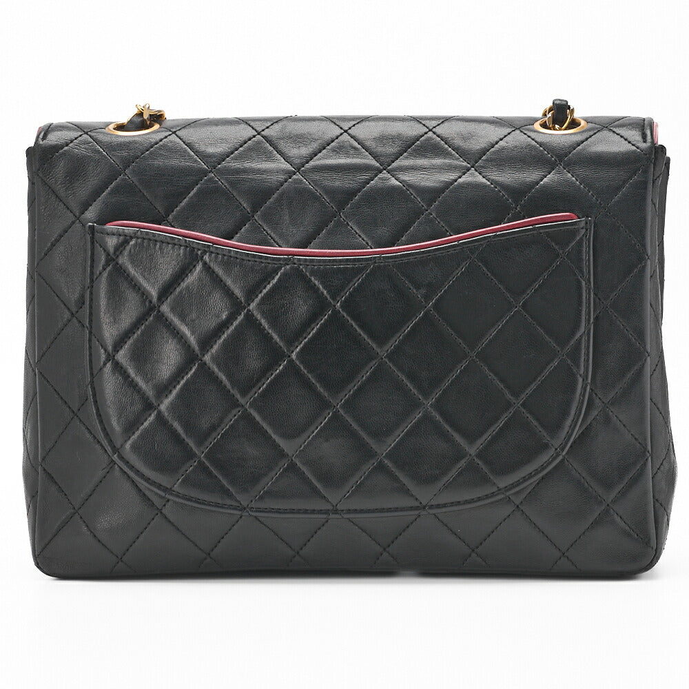 CHANEL Chain Shoulder Bag Matelasse Lambskin Bicolor Black Red Gold-Tone Hardware Pre-Owned - Vintage La Charme