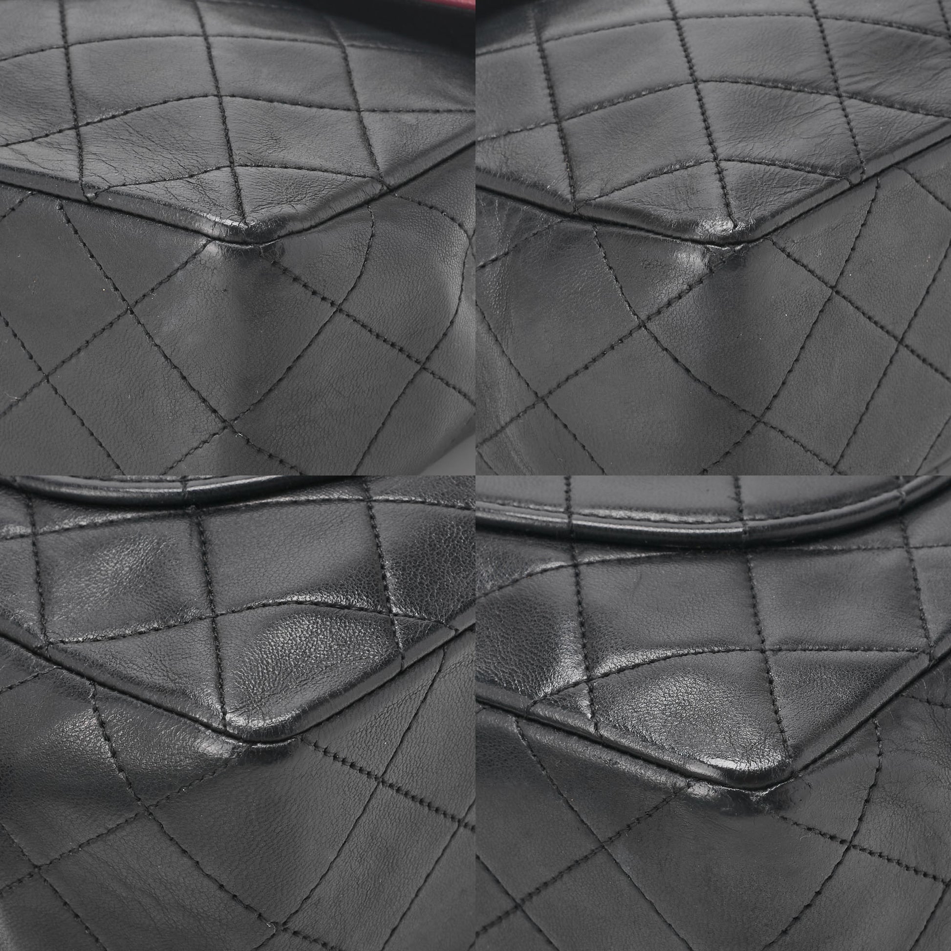 CHANEL Chain Shoulder Bag Matelasse Lambskin Bicolor Black Red Gold-Tone Hardware Pre-Owned - Vintage La Charme