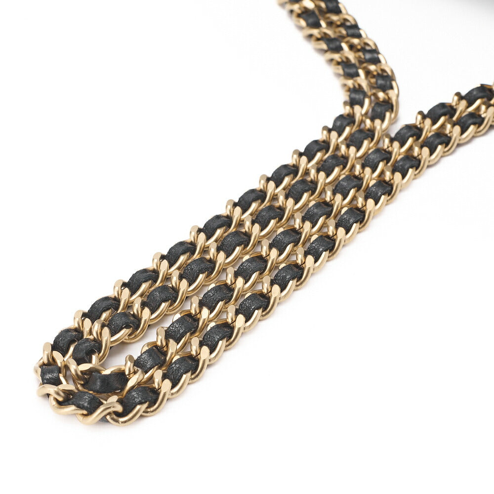 CHANEL Shoulder Bag, Chocolate Bar 2.55 Rock Chain, Lambskin, Black-Blue, Gold-Tone Hardware, Pre-Owned - Vintage La Charme
