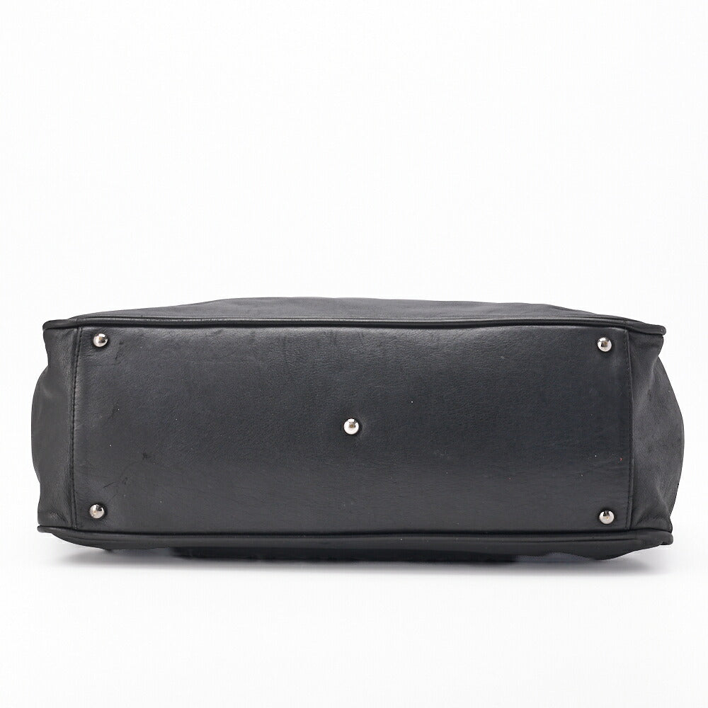 CHANEL Large Tote Bag Camellia Line Lambskin Black Silver-Tone Hardware Pre-Owned - Vintage La Charme