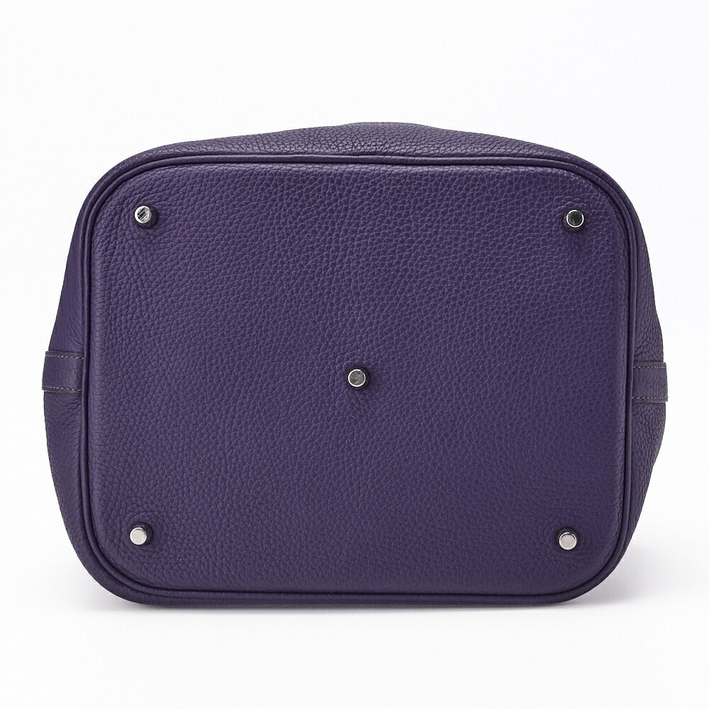 HERMES Tote Bag Picotan Rock GM Tryon Clemence Ultra Violet Silver-Tone Hardware Pre-Owned - Vintage La Charme