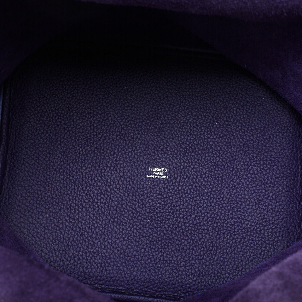 HERMES Tote Bag Picotan Rock GM Tryon Clemence Ultra Violet Silver-Tone Hardware Pre-Owned - Vintage La Charme