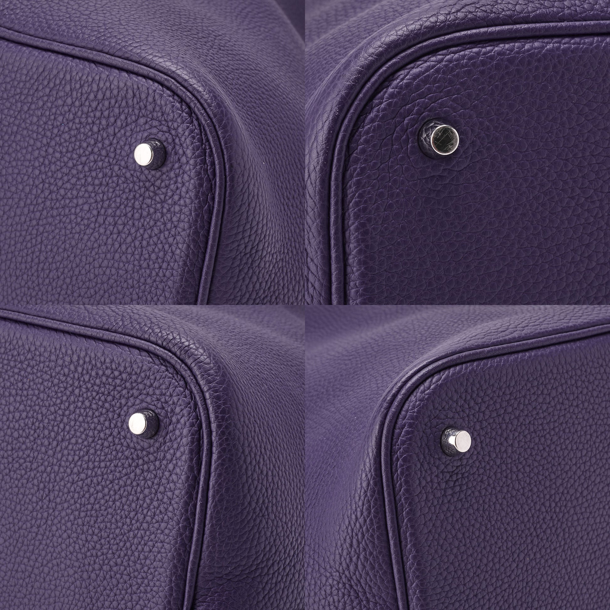 HERMES Tote Bag Picotan Rock GM Tryon Clemence Ultra Violet Silver-Tone Hardware Pre-Owned - Vintage La Charme