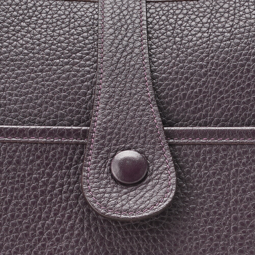 HERMES Shoulder Bag Evelyn PM 2WAY Taurillon Clemence Prune Silver-Tone Hardware Pre-Owned - Vintage La Charme