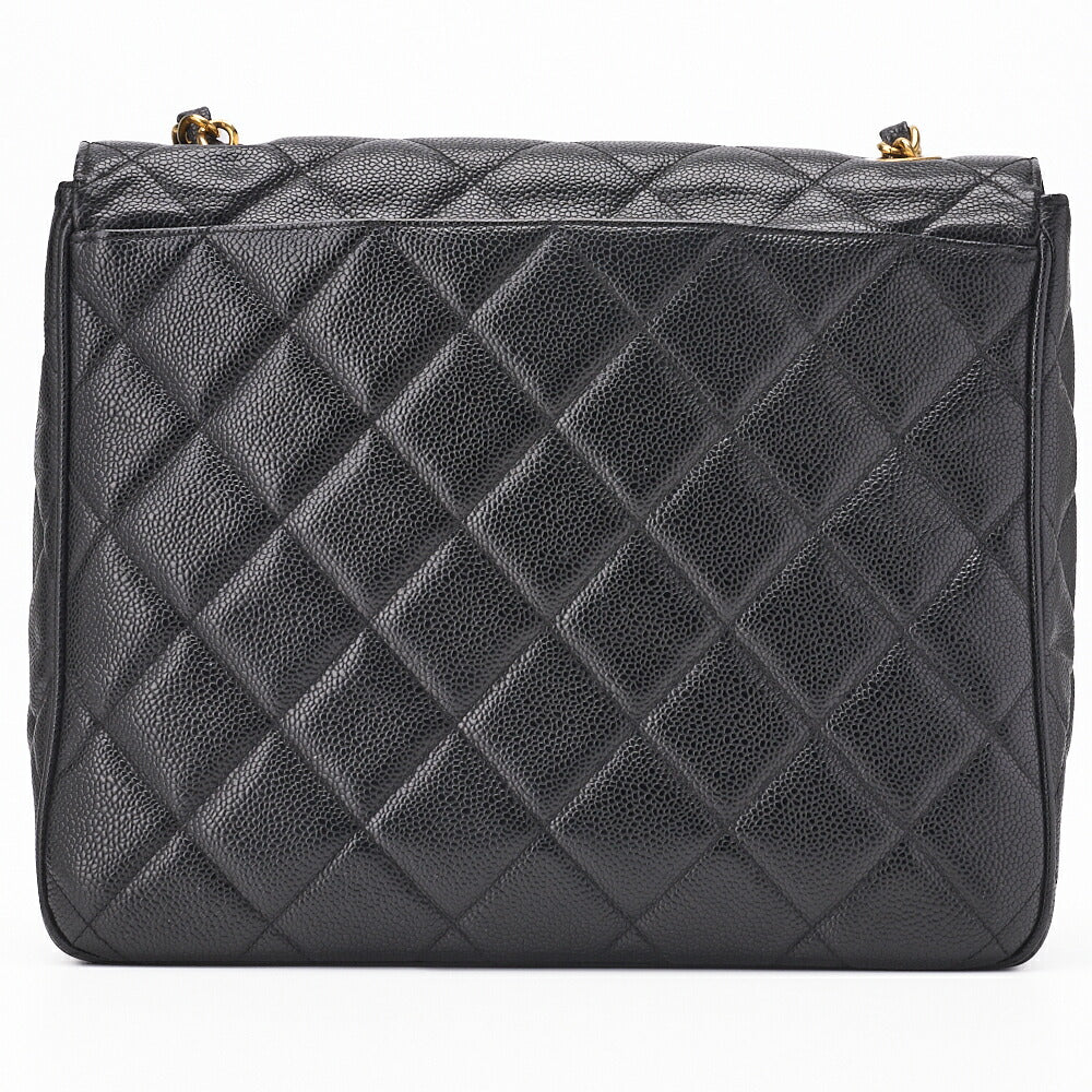 CHANEL Shoulder Tote Bag Matelasse Caviar Skin Black Gold-Tone Hardware Pre-Owned - Vintage La Charme