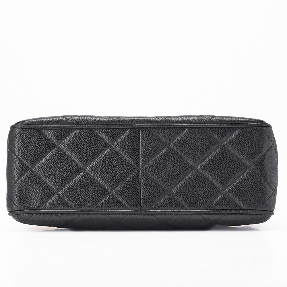 CHANEL Shoulder Tote Bag Matelasse Caviar Skin Black Gold-Tone Hardware Pre-Owned - Vintage La Charme