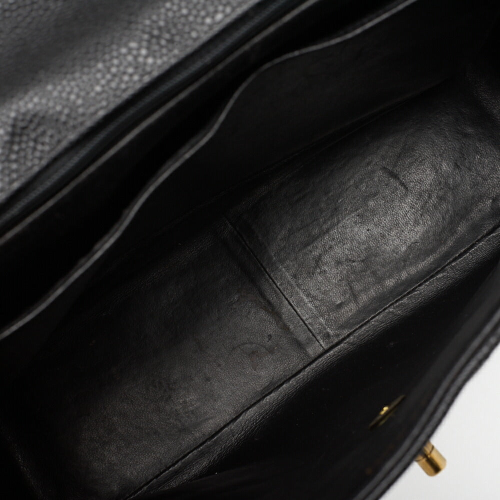 CHANEL Shoulder Tote Bag Matelasse Caviar Skin Black Gold-Tone Hardware Pre-Owned - Vintage La Charme