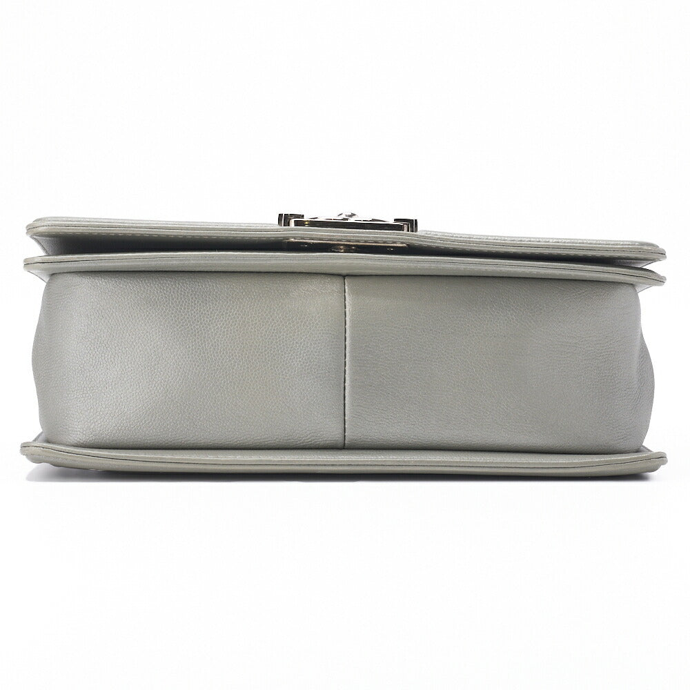 CHANEL Boy Chanel Matelasse Chain Shoulder Bag Caviar Skin Silver-Tone Hardware Pre-Owned - Vintage La Charme