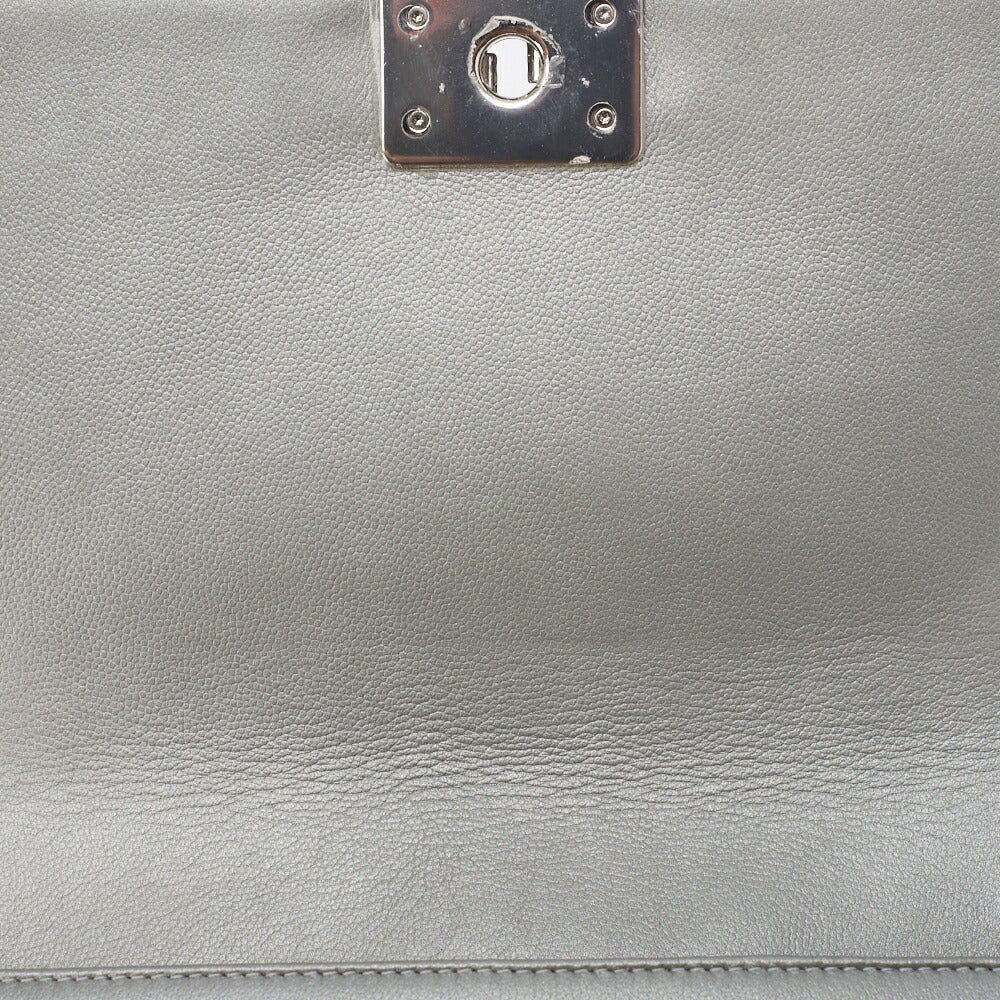 CHANEL Boy Chanel Matelasse Chain Shoulder Bag Caviar Skin Silver-Tone Hardware Pre-Owned - Vintage La Charme