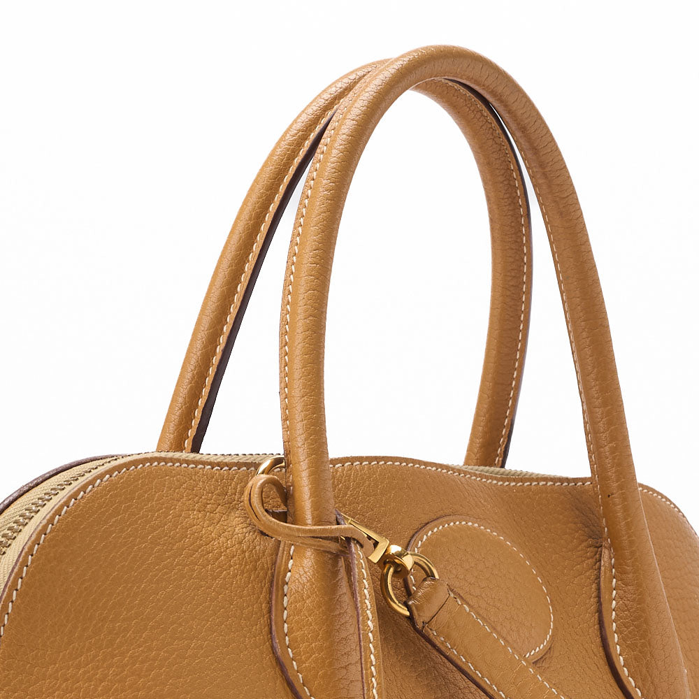 HERMES Bolide 35 Handbag Shoulder Bag Fjord Leather Natural Gold-Tone Hardware Pre-Owned - Vintage La Charme