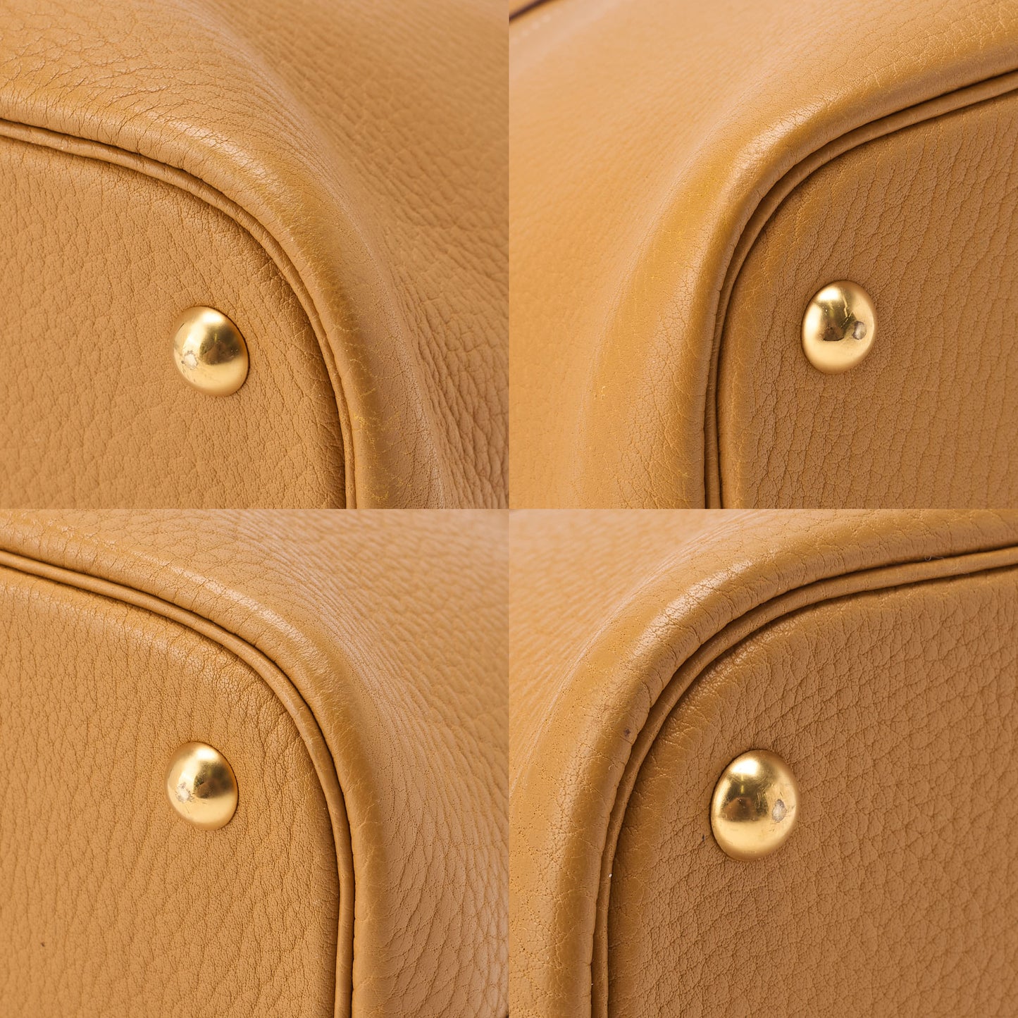 HERMES Bolide 35 Handbag Shoulder Bag Fjord Leather Natural Gold-Tone Hardware Pre-Owned - Vintage La Charme