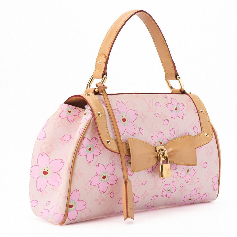 Louis Vuitton Shoulder Handbag Sac Retro PM Monogram Cherry Blossom Canvas Pink Gold-Tone Hardware Pre-Owned - Vintage La Charme