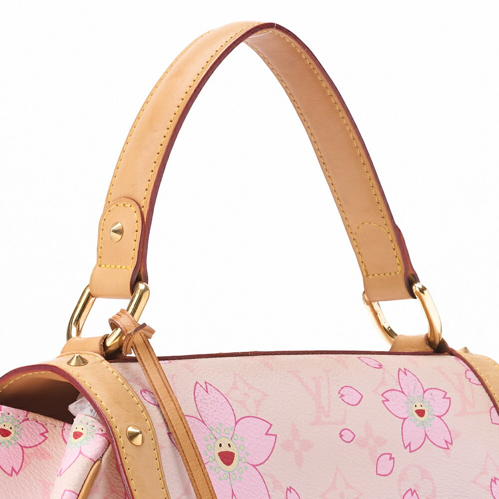 Louis Vuitton Shoulder Handbag Sac Retro PM Monogram Cherry Blossom Canvas Pink Gold-Tone Hardware Pre-Owned - Vintage La Charme