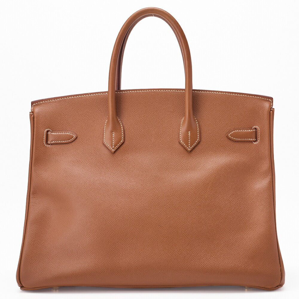 HERMES Birkin 35 Handbag Kushbel Gold, Gold Fittings, Pre-Owned - Vintage La Charme