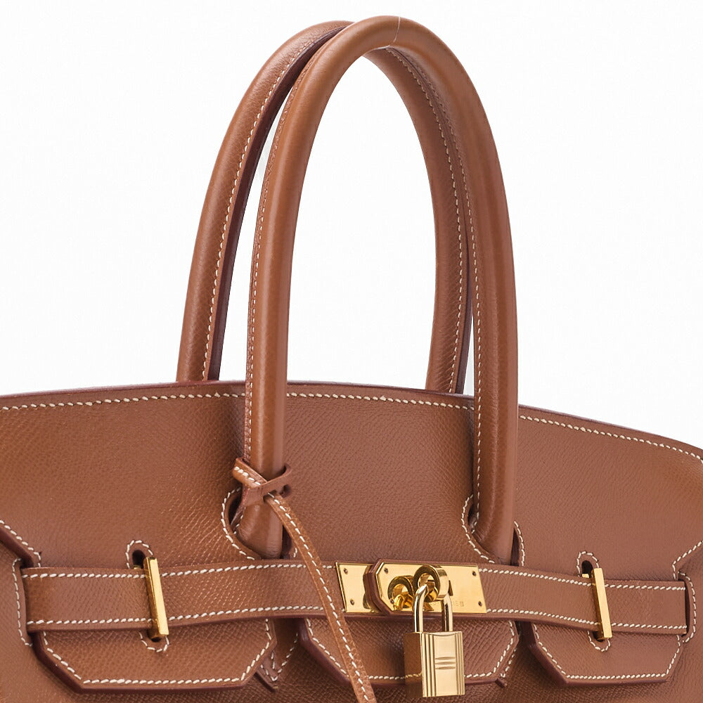 HERMES Birkin 35 Handbag Kushbel Gold, Gold Fittings, Pre-Owned - Vintage La Charme
