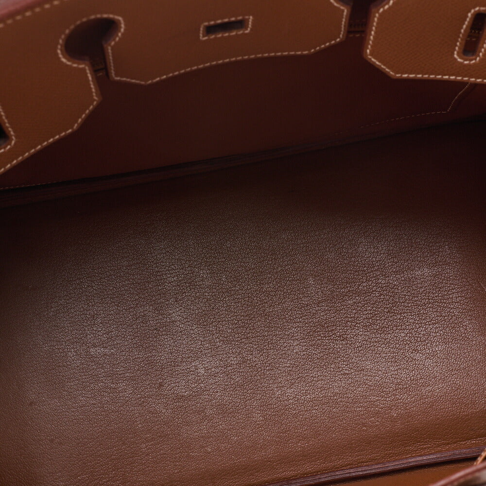HERMES Birkin 35 Handbag Kushbel Gold, Gold Fittings, Pre-Owned - Vintage La Charme