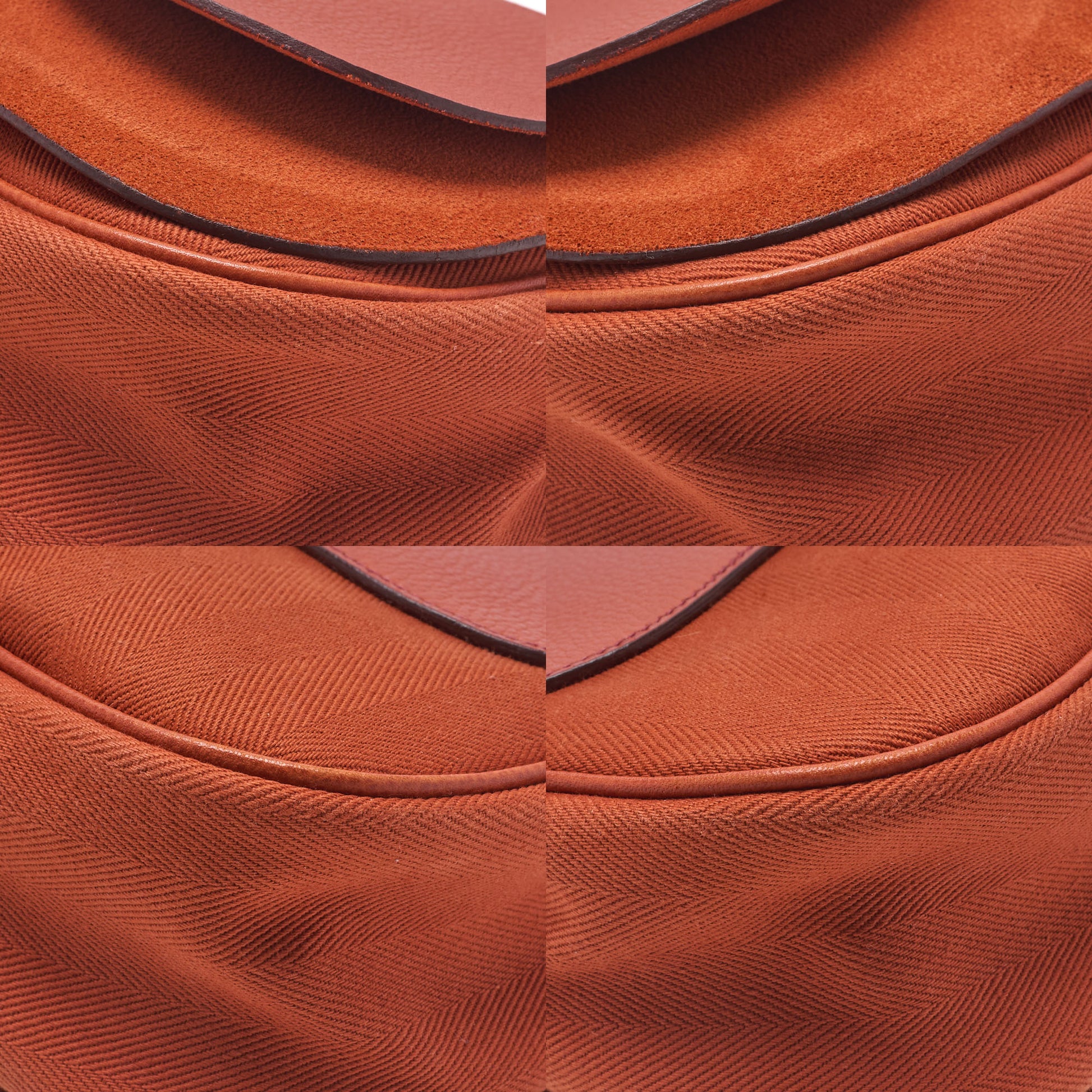 HERMES Shoulder Bag Sack Colorado MM, Liège Canvas, Orange, Silver-Tone Hardware, Pre-Owned - Vintage La Charme