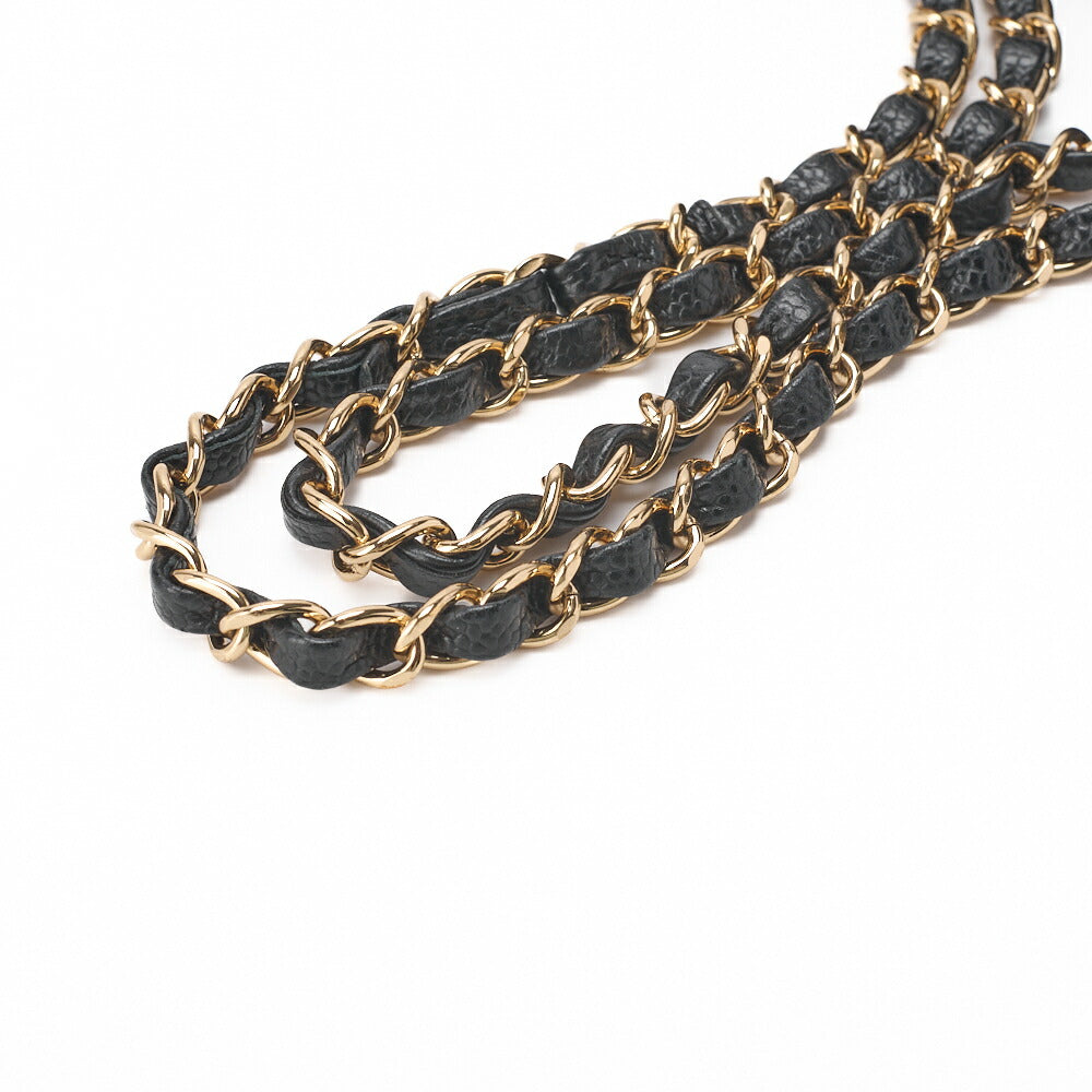 CHANEL Shoulder Bag, Matelasse Turn Lock Double Flap 25, Caviar Skin, Black, Gold-Tone Hardware, Pre-Owned - Vintage La Charme
