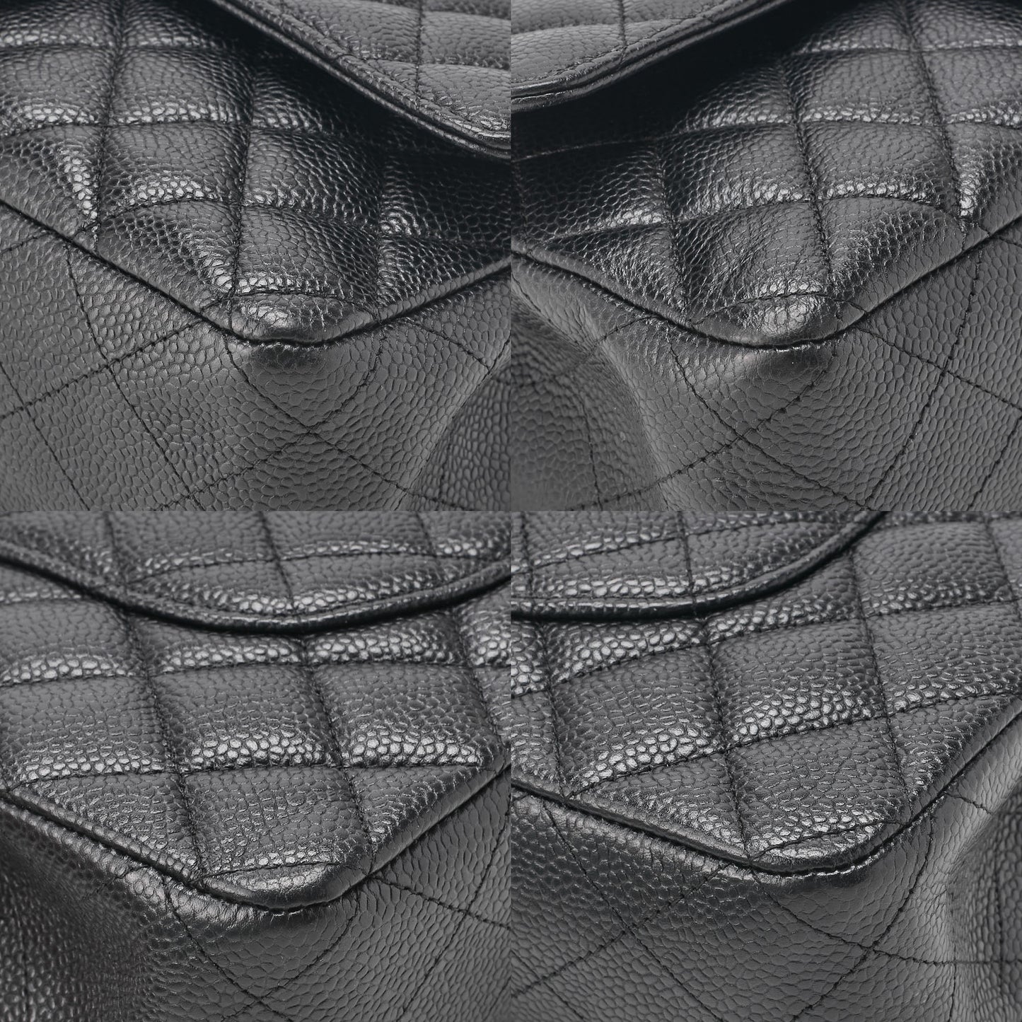 CHANEL Shoulder Bag, Matelasse Turn Lock Double Flap 25, Caviar Skin, Black, Gold-Tone Hardware, Pre-Owned - Vintage La Charme