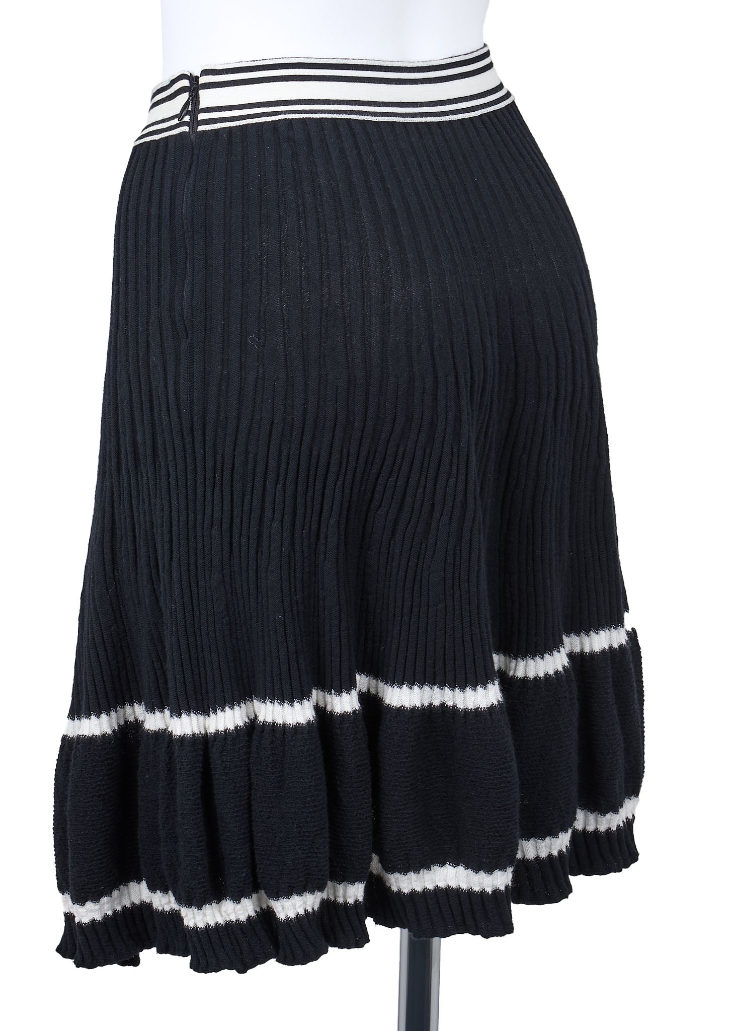 CHANEL Cardigan Skirt Set, Coco Button, Knit, Cotton, Black, Gold-Tone Hardware, Pre-Owned - Vintage La Charme