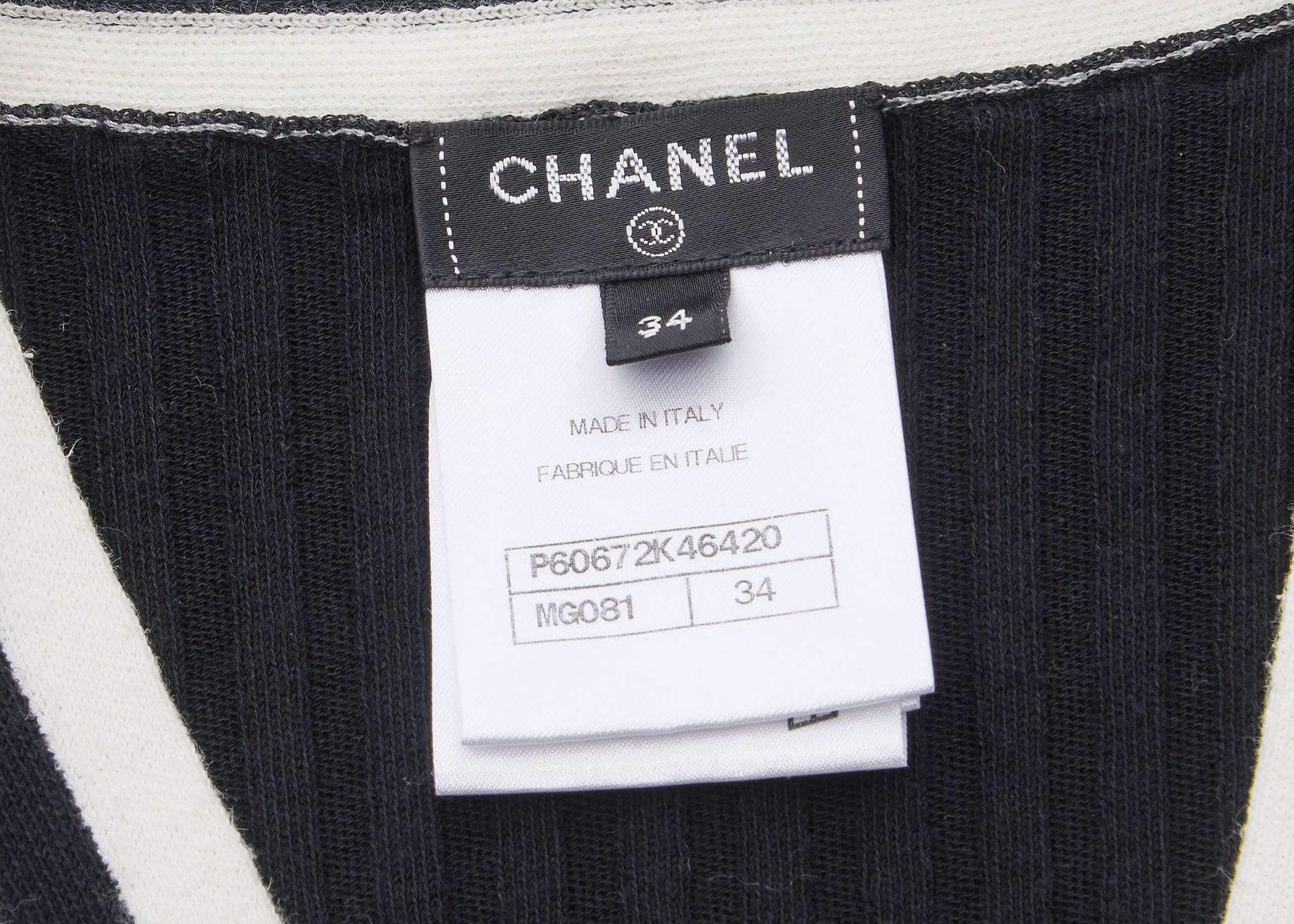 CHANEL Cardigan Skirt Set, Coco Button, Knit, Cotton, Black, Gold-Tone Hardware, Pre-Owned - Vintage La Charme