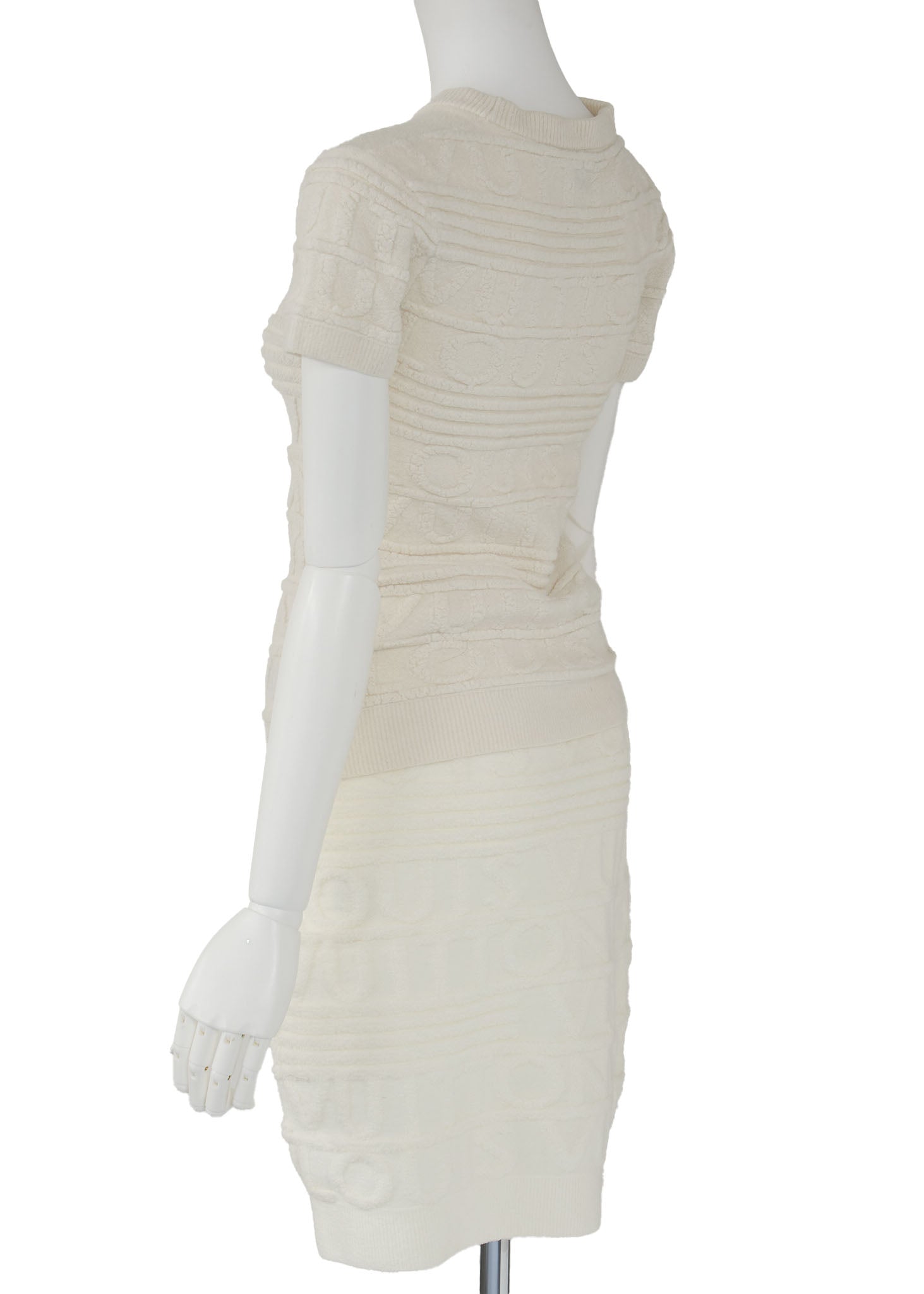 Louis Vuitton Tops Skirt Set Up, Knit, White, Gold-Tone Hardware, Pre-Owned - Vintage La Charme