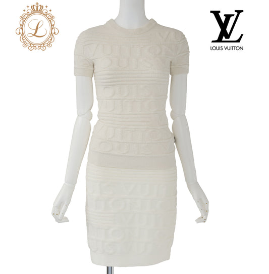 Louis Vuitton Tops Skirt Set Up, Knit, White, Gold-Tone Hardware, Pre-Owned - Vintage La Charme