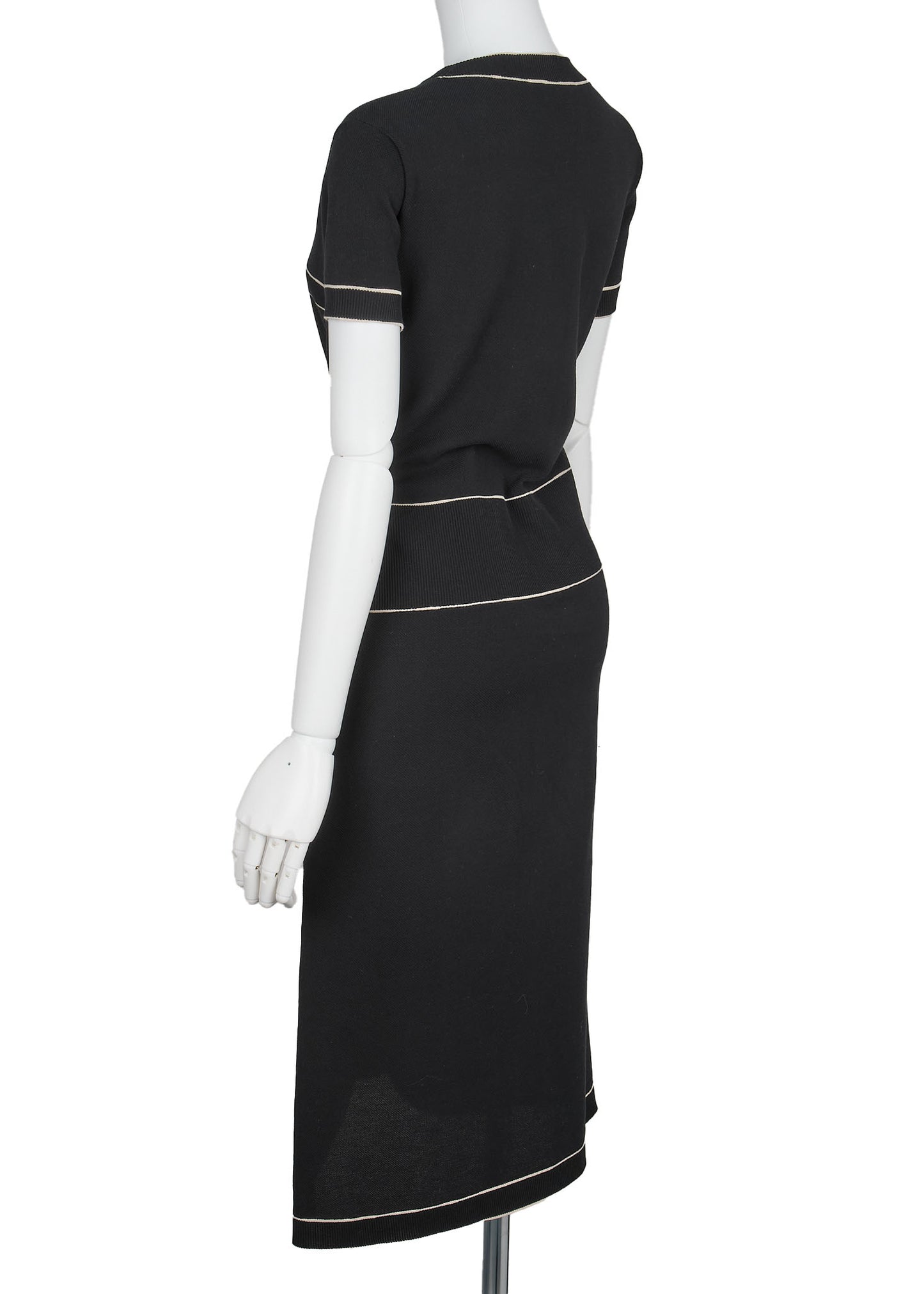 CHANEL One Piece Dress, Short Sleeve, Cotton, Black, Pre-Owned - Vintage La Charme