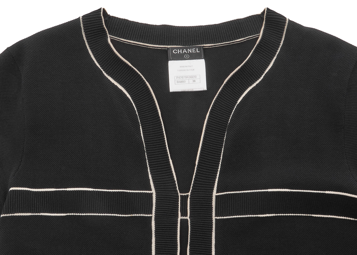 CHANEL One Piece Dress, Short Sleeve, Cotton, Black, Pre-Owned - Vintage La Charme