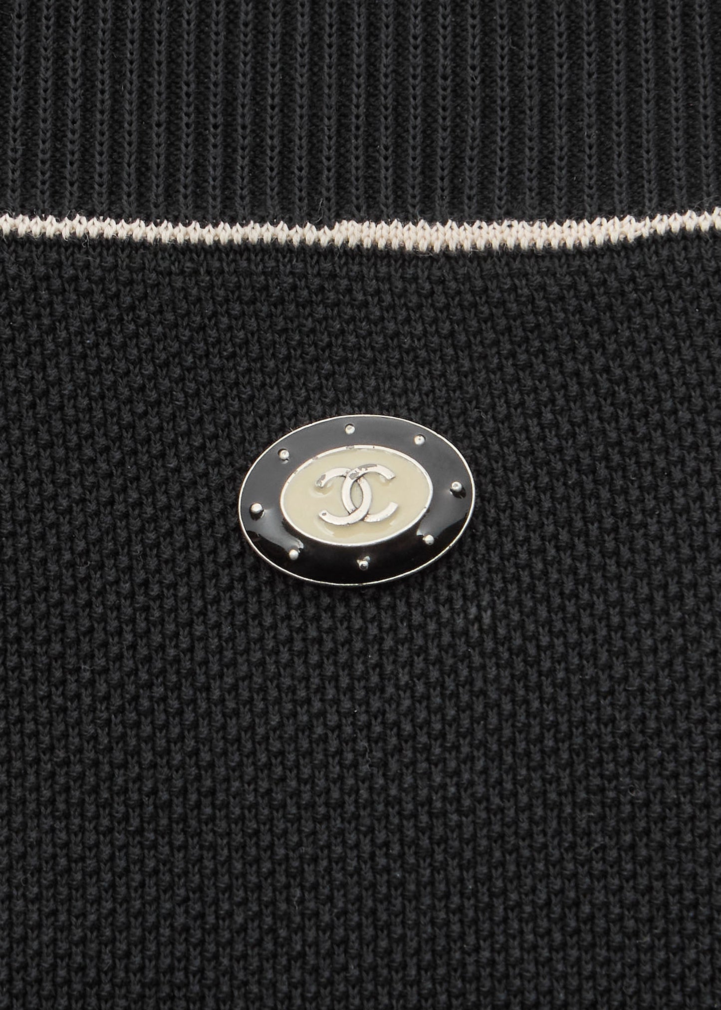 CHANEL One Piece Dress, Short Sleeve, Cotton, Black, Pre-Owned - Vintage La Charme