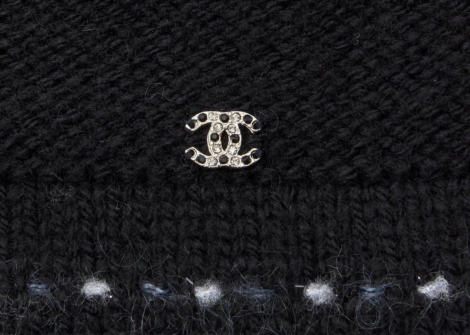 CHANEL Cardigan, Coco Charm Zip, Knit, Black, Silver-Tone Hardware, Pre-Owned - Vintage La Charme