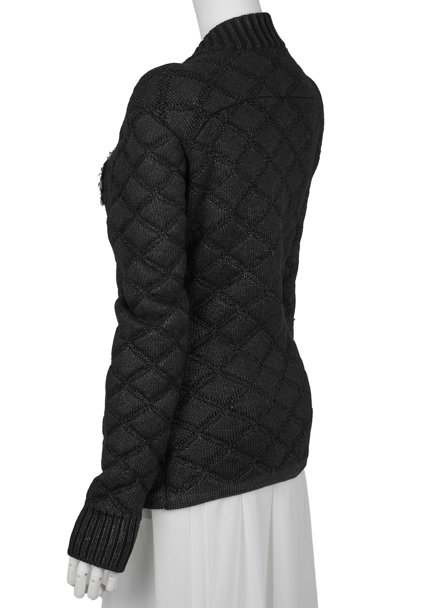 CHANEL Blouson Jacket, Coco Charm, Long Sleeve, Wool Nylon Blend, Black, Gold-Tone Hardware, Pre-Owned - Vintage La Charme