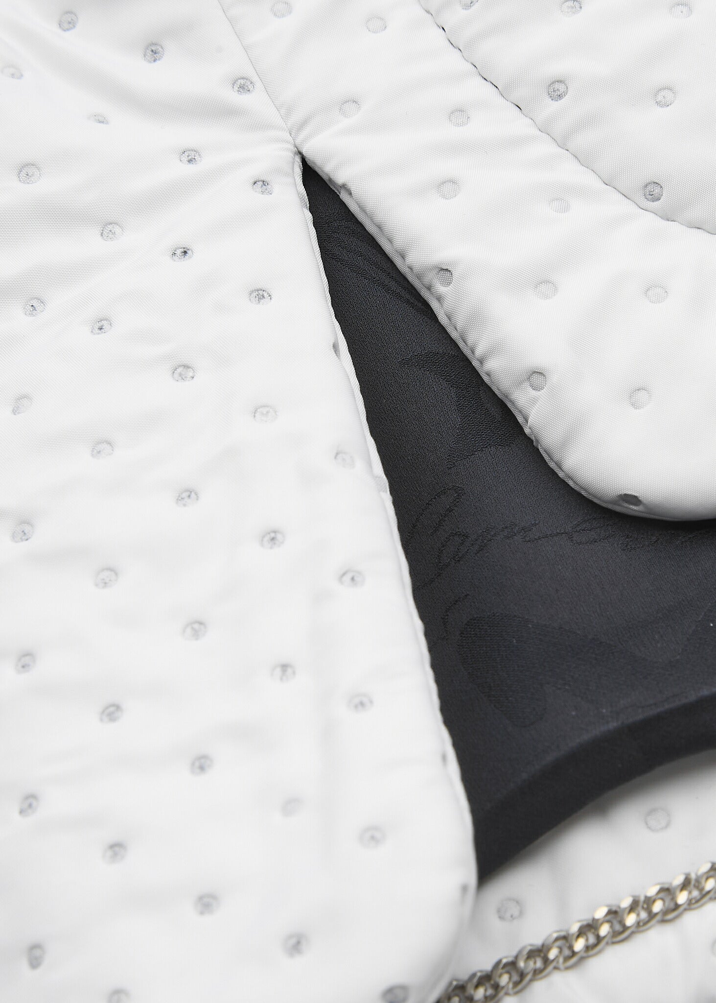 CHANEL Blouson Jacket, Coco Mark Dot, Long Sleeve, Polyester, White, Gold-Tone Hardware, Pre-Owned - Vintage La Charme